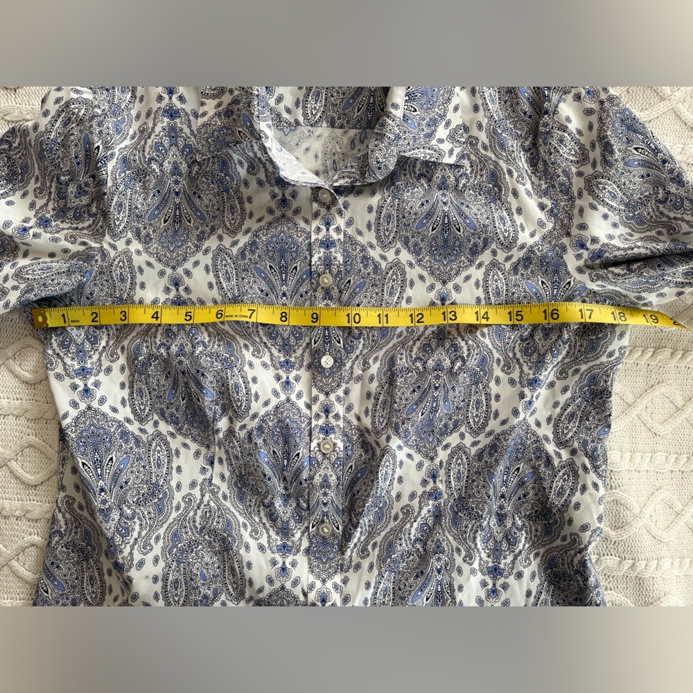 Talbots Unique Paisley Button-Up Shirt Women’s Size 6 - Picture 13 of 13